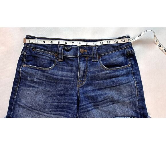 J. Crew Jean Shorts Cut-Offs Stretch Denim Shorts Blue - Size 27 - Picture 3 of 7